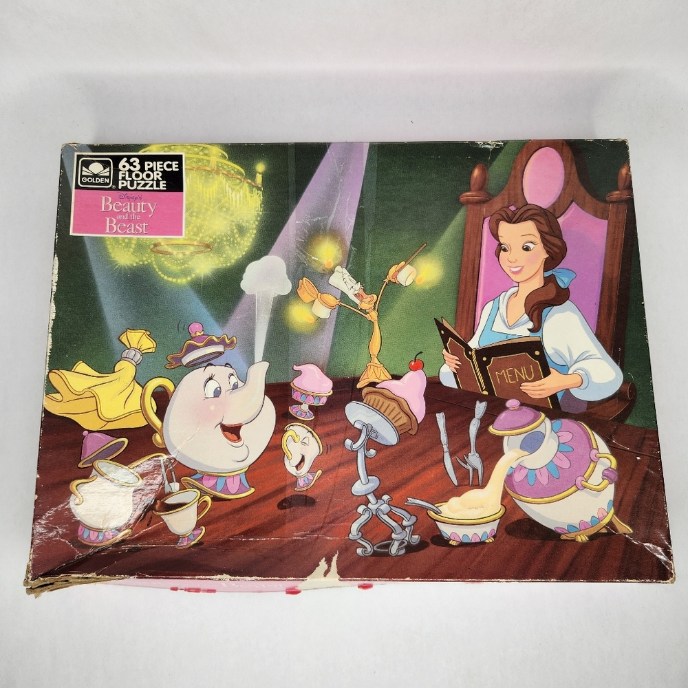 90s Vintage Beauty and the Beast Puzzle Complete